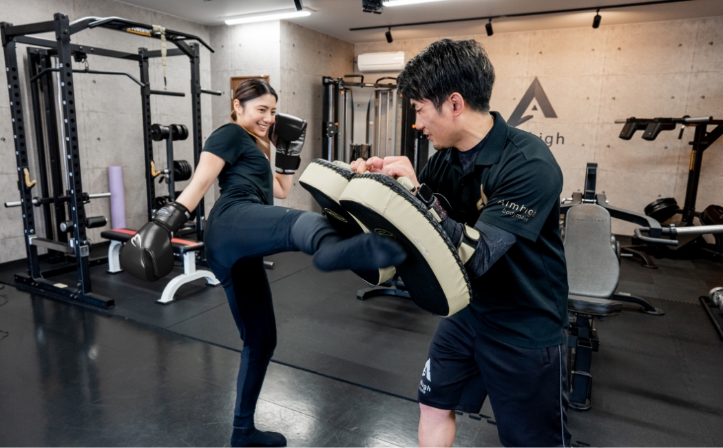 キックボクシングトレーニングの様子