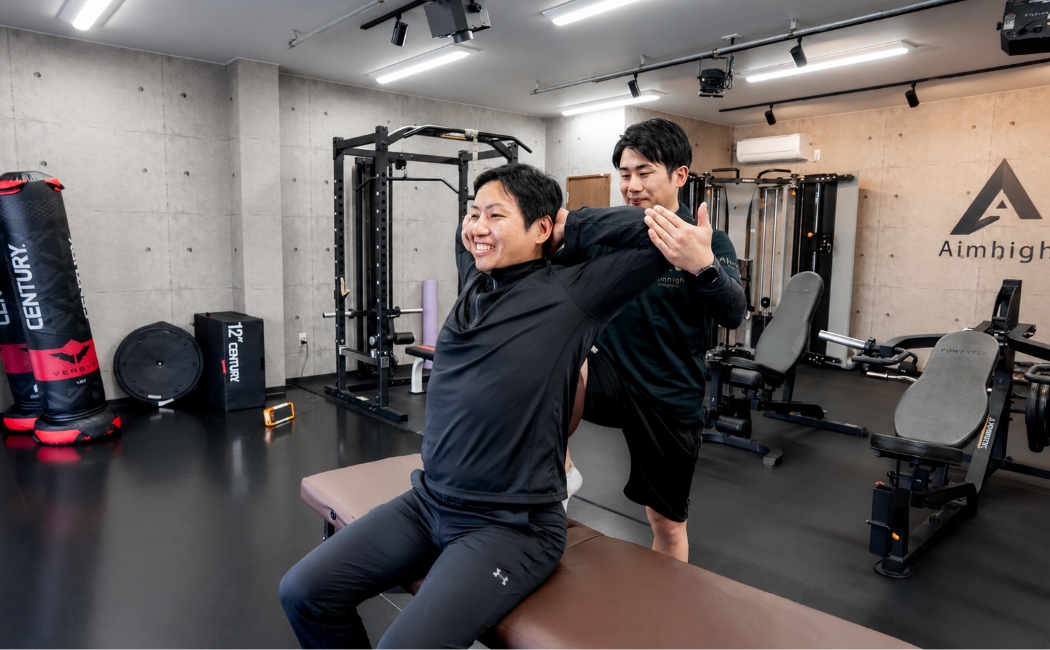 ストレッチ指導の様子